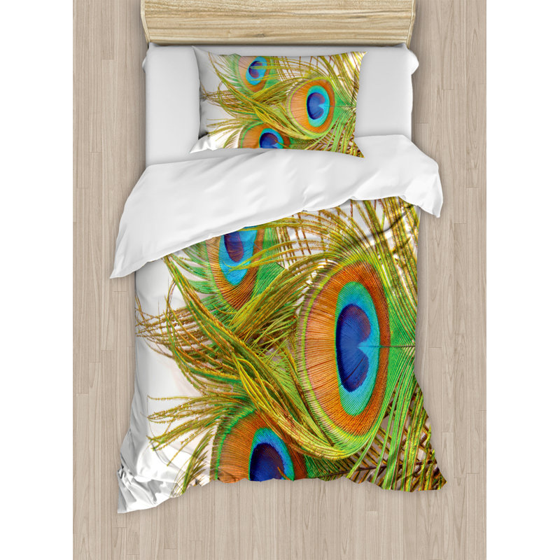 East Urban Home Peacock Duvet Cover Set Wayfair
